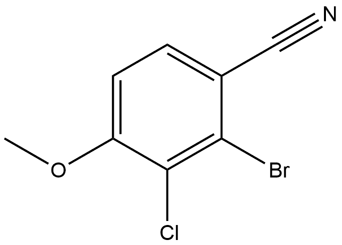 2-bromo-3-chloro-4-methoxybenzonitrile Structure