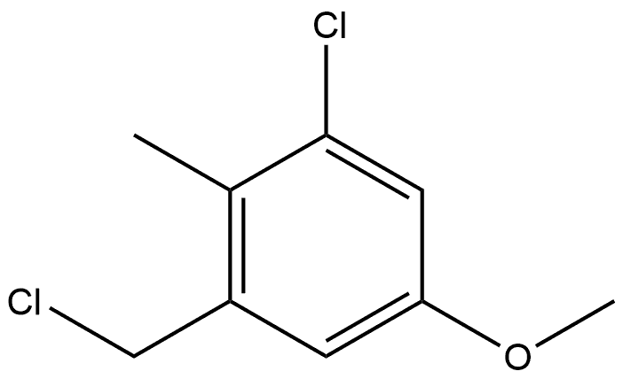 1-Chloro-3-(chloromethyl)-5-methoxy-2-methylbenzene Structure