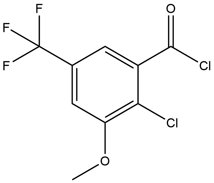 2-Chloro-3-methoxy-5-(trifluoromethyl)benzoyl chloride Structure