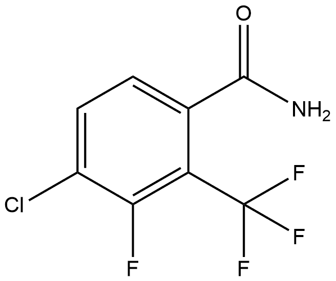 4-Chloro-3-fluoro-2-(trifluoromethyl)benzamide Structure