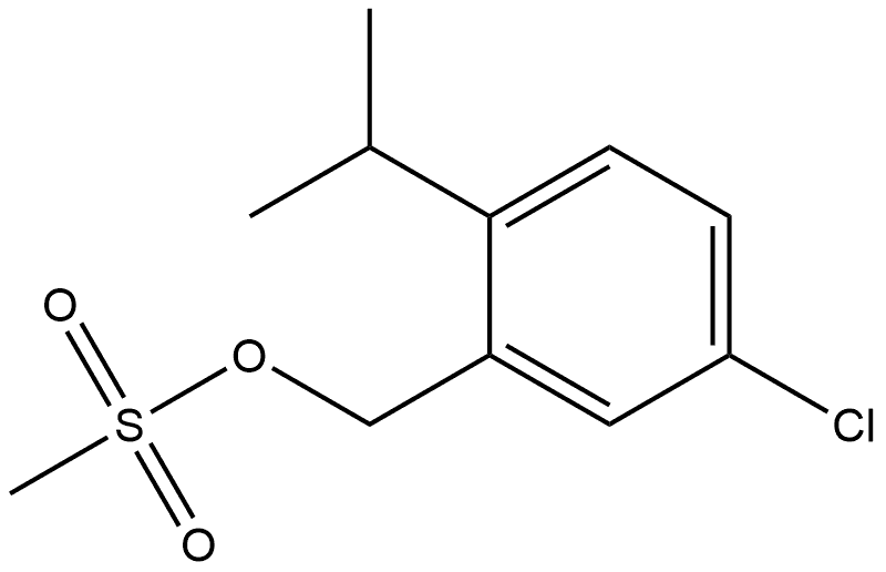 Benzenemethanol, 5-chloro-2-(1-methylethyl)-, 1-methanesulfonate Structure