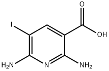 3-Pyridinecarboxylic acid, 2,6-diamino-5-iodo- Structure