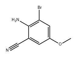 Benzonitrile, 2-amino-3-bromo-5-methoxy- Structure