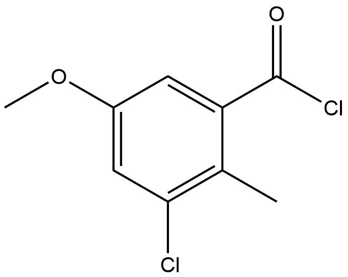 3-Chloro-5-methoxy-2-methylbenzoyl chloride Structure