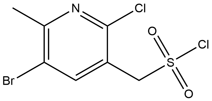 5-Bromo-2-chloro-6-methyl-3-pyridinemethanesulfonyl chloride (ACI) Structure