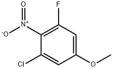 Benzene, 1-chloro-3-fluoro-5-methoxy-2-nitro- 구조식 이미지