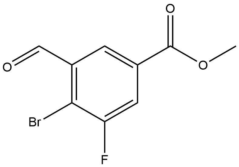 methyl 4-bromo-3-fluoro-5-formylbenzoate Structure