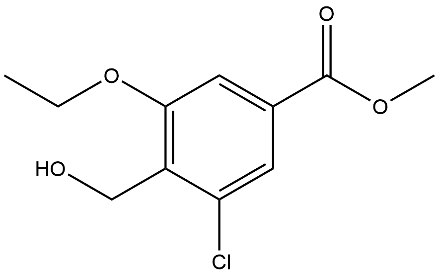 Methyl 3-chloro-5-ethoxy-4-(hydroxymethyl)benzoate Structure