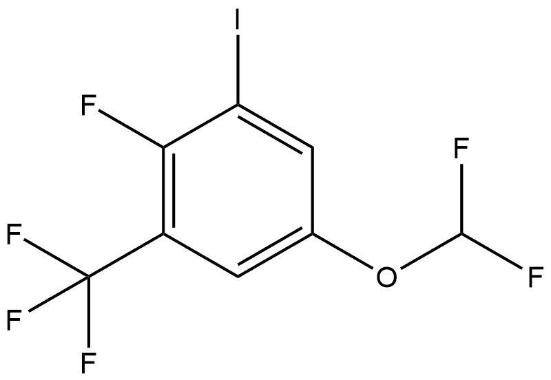 5-(Difluoromethoxy)-2-fluoro-1-iodo-3-(trifluoromethyl)benzene Structure