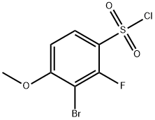 3-bromo-2-fluoro-4-methoxybenzene-1-sulfonyl chloride Structure
