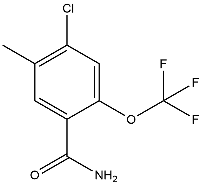 4-Chloro-5-methyl-2-(trifluoromethoxy)benzamide Structure