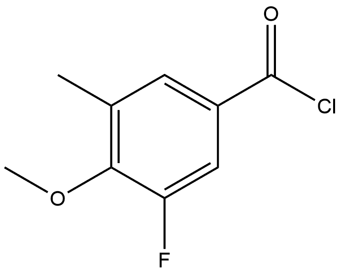 3-Fluoro-4-methoxy-5-methylbenzoyl chloride Structure