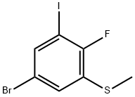 (5-Bromo-2-fluoro-3-iodophenyl)(methyl)sulfane Structure