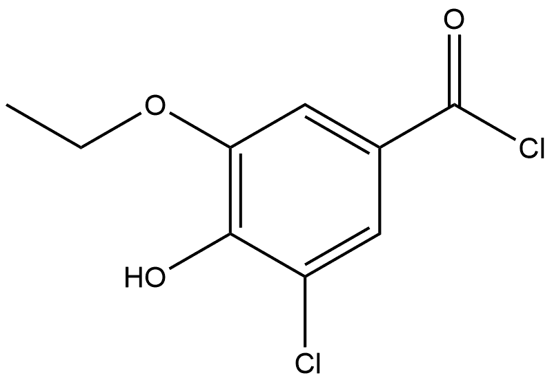 3-Chloro-5-ethoxy-4-hydroxybenzoyl chloride Structure