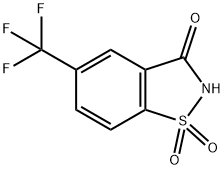 1,2-Benzisothiazol-3(2H)-one, 5-(trifluoromethyl)-, 1,1-dioxide Structure