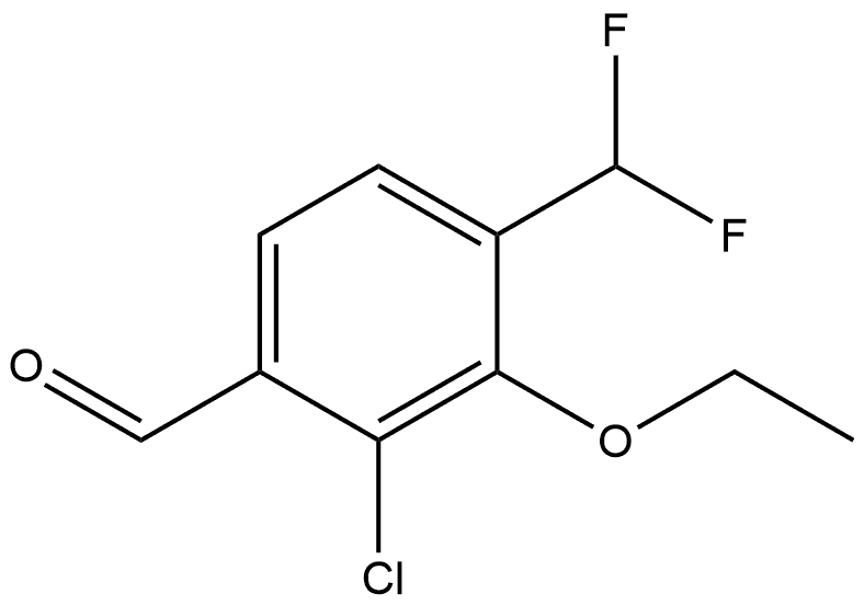 2-Chloro-4-(difluoromethyl)-3-ethoxybenzaldehyde Structure