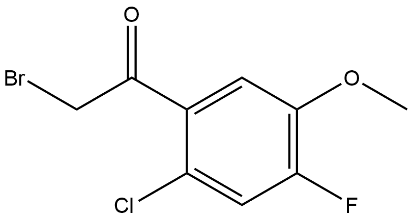 2-Bromo-1-(2-chloro-4-fluoro-5-methoxyphenyl)ethanone Structure