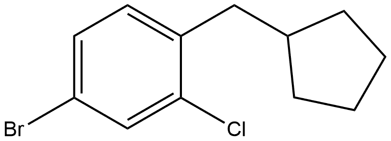 4-Bromo-2-chloro-1-(cyclopentylmethyl)benzene Structure