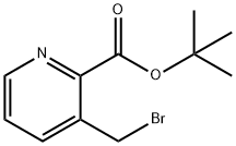 2-Pyridinecarboxylic acid, 3-(bromomethyl)-, 1,1-dimethylethyl ester Structure