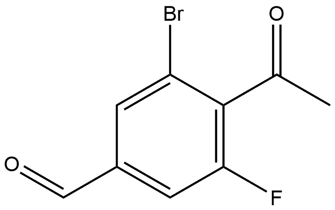 4-Acetyl-3-bromo-5-fluorobenzaldehyde Structure