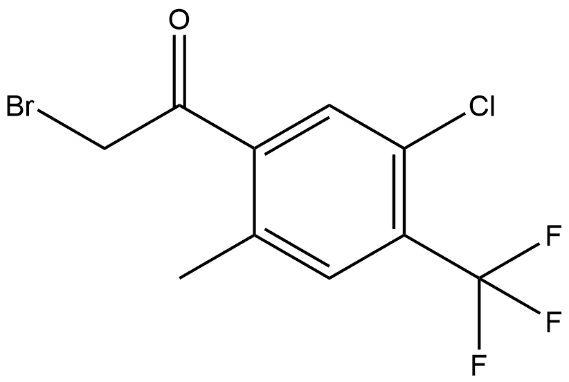 2-Bromo-1-[5-chloro-2-methyl-4-(trifluoromethyl)phenyl]ethanone Structure