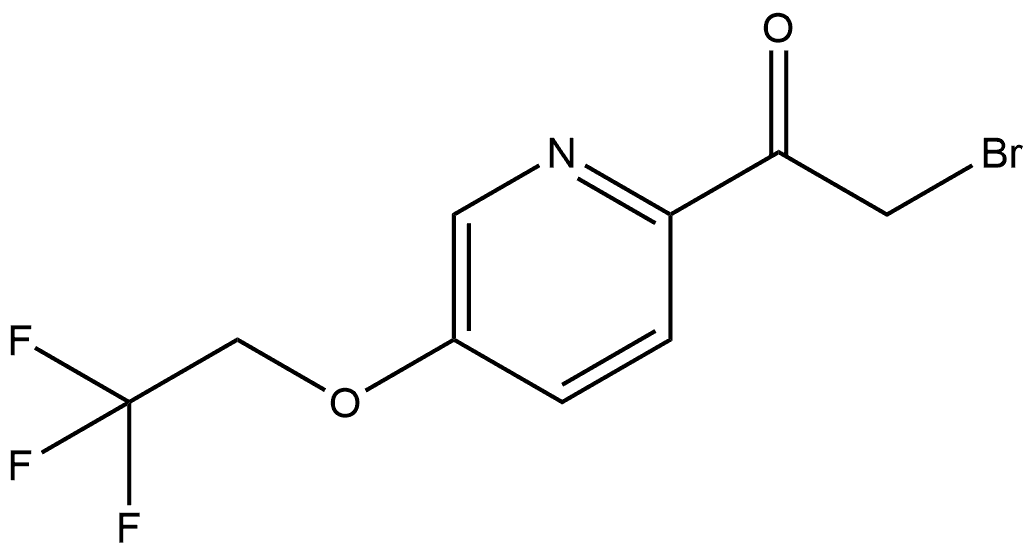 2-bromo-1-[5-(2,2,2-trifluoroethoxy)pyridin-2-yl]ethan-1-one 구조식 이미지