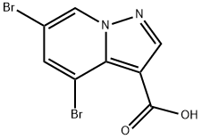 Pyrazolo[1,5-a]pyridine-3-carboxylic acid, 4,6-dibromo- Structure