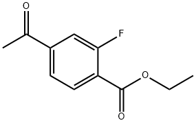 Benzoic acid, 4-acetyl-2-fluoro-, ethyl ester Structure