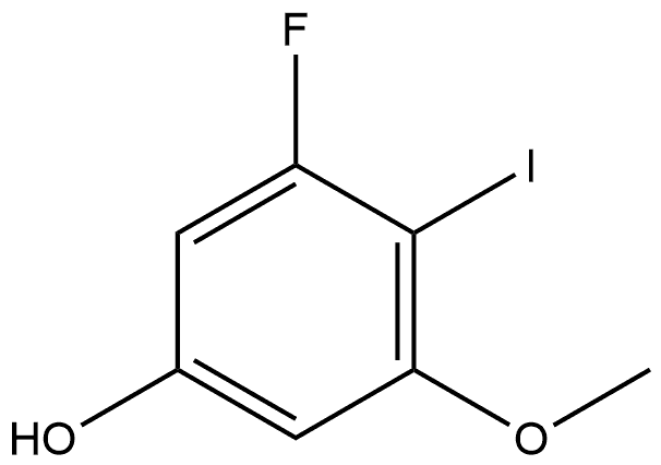 3-fluoro-4-iodo-5-methoxyphenol Structure