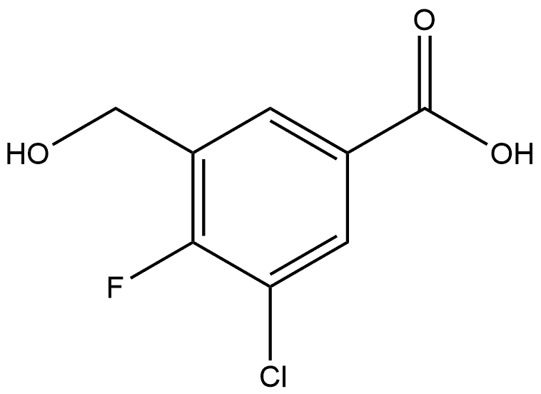 3-Chloro-4-fluoro-5-(hydroxymethyl)benzoic acid Structure