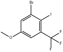 1-bromo-2-iodo-5-methoxy-3-(trifluoromethyl)benzene Structure