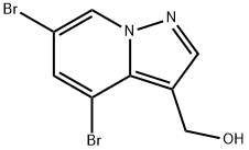 Pyrazolo[1,5-a]pyridine-3-methanol, 4,6-dibromo- Structure