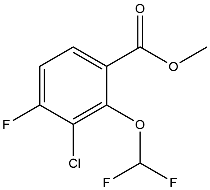 Methyl 3-chloro-2-(difluoromethoxy)-4-fluorobenzoate Structure