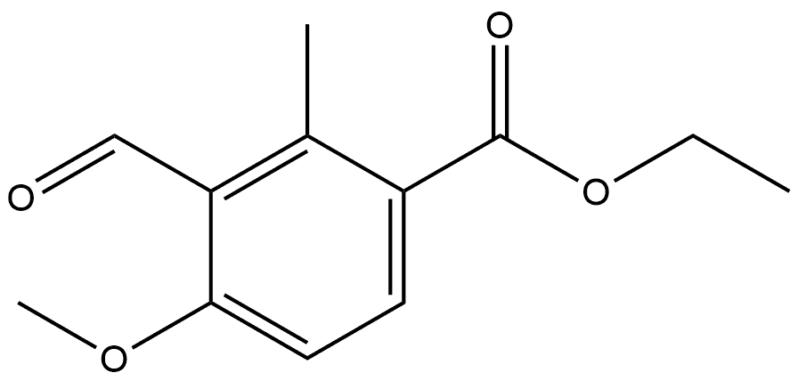 Ethyl 3-formyl-4-methoxy-2-methylbenzoate Structure