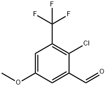 2-Chloro-5-methoxy-3-(trifluoromethyl)benzaldehyde Structure