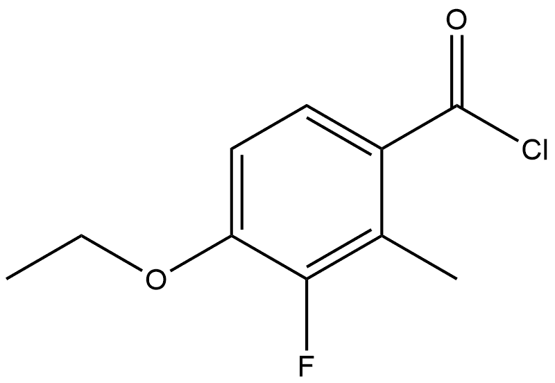 4-Ethoxy-3-fluoro-2-methylbenzoyl chloride Structure