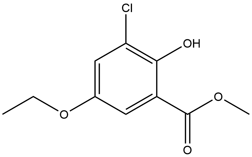 Methyl 3-chloro-5-ethoxy-2-hydroxybenzoate Structure