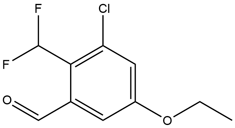 3-Chloro-2-(difluoromethyl)-5-ethoxybenzaldehyde Structure