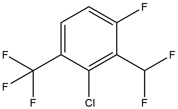 2-Chloro-3-(difluoromethyl)-4-fluoro-1-(trifluoromethyl)benzene Structure