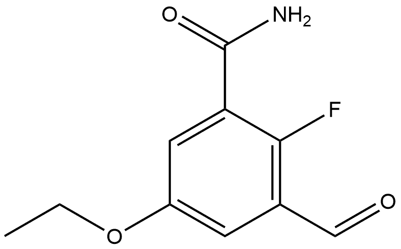 5-ethoxy-2-fluoro-3-formylbenzamide Structure