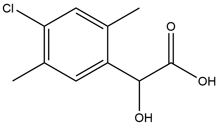 4-Chloro-α-hydroxy-2,5-dimethylbenzeneacetic acid Structure