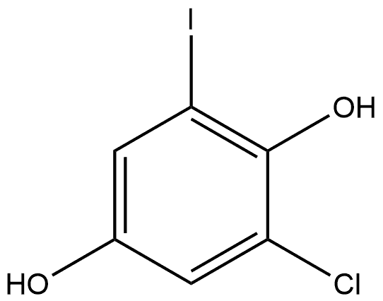 2-Chloro-6-iodo-1,4-benzenediol Structure