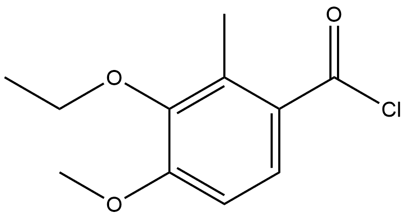 3-Ethoxy-4-methoxy-2-methylbenzoyl chloride Structure