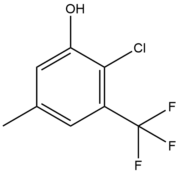 2-Chloro-5-methyl-3-(trifluoromethyl)phenol Structure