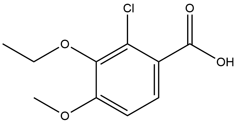 2-Chloro-3-ethoxy-4-methoxybenzoic acid Structure