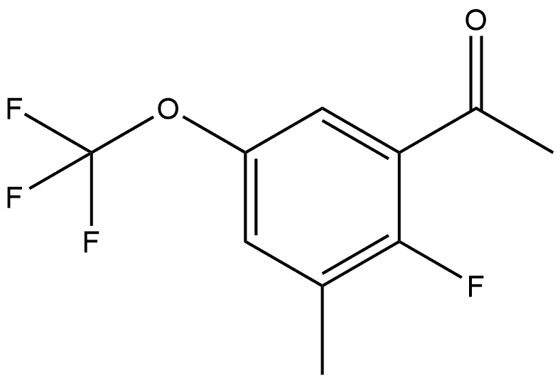 1-[2-Fluoro-3-methyl-5-(trifluoromethoxy)phenyl]ethanone Structure