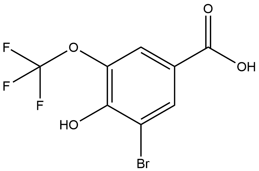 3-Bromo-4-hydroxy-5-(trifluoromethoxy)benzoic acid Structure