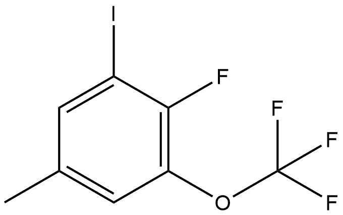 2-Fluoro-1-iodo-5-methyl-3-(trifluoromethoxy)benzene Structure