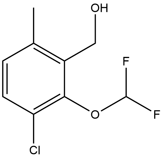 (3-chloro-2-(difluoromethoxy)-6-methylphenyl)methanol Structure