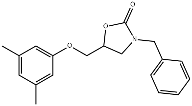 2-Oxazolidinone, 5-[(3,5-dimethylphenoxy)methyl]-3-(phenylmethyl)- Structure
